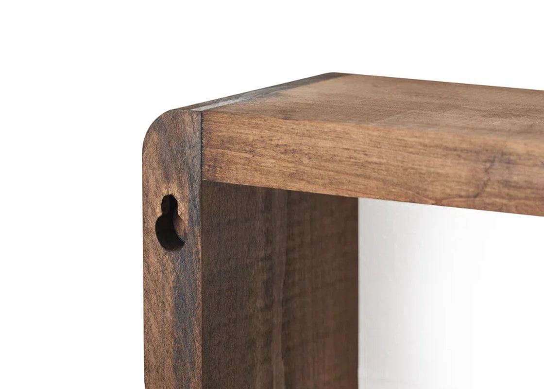Stylish 2-Piece Alder Solid Wood Floating Shelf by Abbott