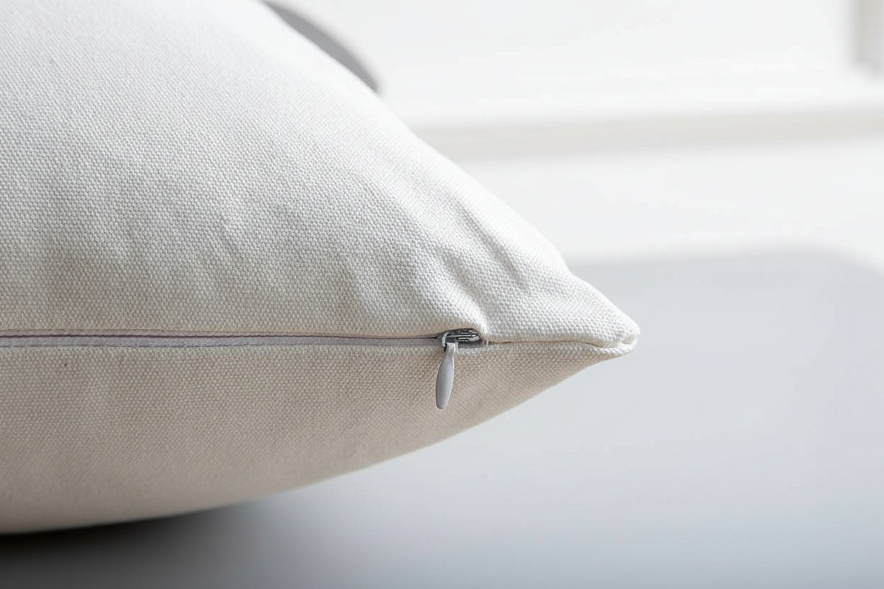 Modern Leather & Cotton Throw Pillow Covers | Set of 2 (18" x 18")minimalist faux leather pillows, vegan leather cushion cover, modern zen throw pillow, cognac brown pillowcase, eco-friendly home decor