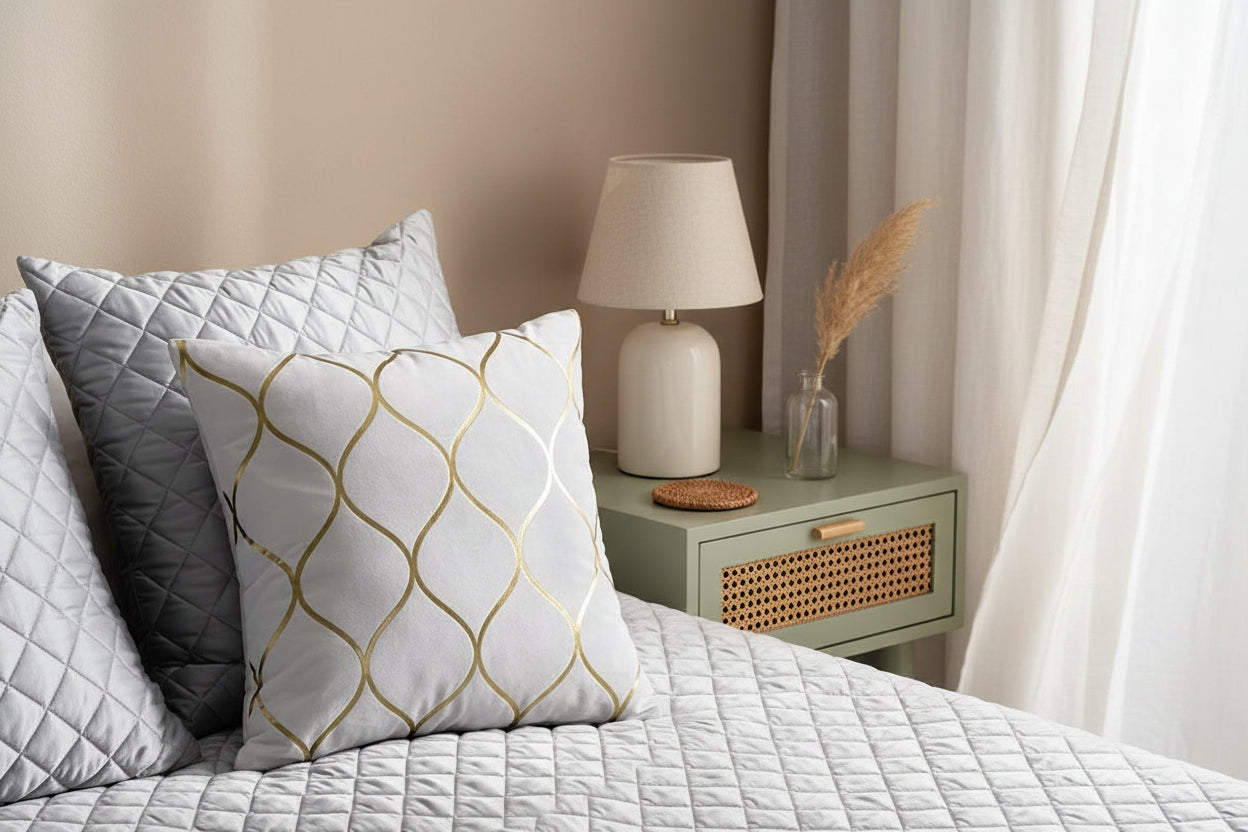 off-white velvet pillow covers, gold accent cushion cover, zen living room decor, minimalist throw pillow set, modern velvet cases